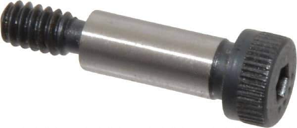Made in USA - 1/4" Shoulder Diam x 5/8" Shoulder Length, #10-24 UNC, Hex Socket Shoulder Screw - 8 Alloy Steel, 0.357 to 3/8" Head Diam - Apex Tool & Supply
