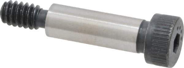 Made in USA - 1/4" Shoulder Diam x 3/4" Shoulder Length, #10-24 UNC, Hex Socket Shoulder Screw - 8 Alloy Steel, 0.357 to 3/8" Head Diam - Apex Tool & Supply