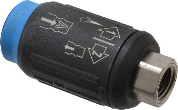 Legris - 1/4 Female NPT ARO Pneumatic Hose Safety Coupler - Plastic/Brass, 1/4" Body Diam - Apex Tool & Supply