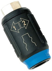 Legris - 1/2 Female NPT Industrial Pneumatic Hose Safety Coupler - Plastic/Brass, 1/4" Body Diam - Apex Tool & Supply