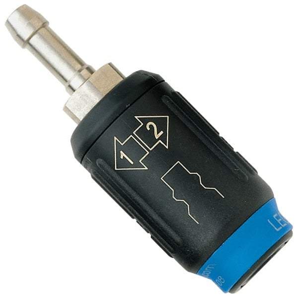 Legris - Hose Barb Industrial Pneumatic Hose Safety Coupler - Plastic/Brass, 3/8" Body Diam, 1/4" Hose ID - Apex Tool & Supply