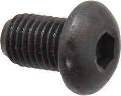 Made in USA - 5/16-24 UNF Hex Socket Drive, Button Screw - Alloy Steel, Black Oxide Finish, Fully Threaded, 1/2" Length Under Head - Apex Tool & Supply