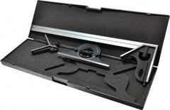 SPI - 4 Piece, 18" Combination Square Set - 1/16, 1/32, 1/64 & 1/8" (4R) Graduation, Hardened Steel Blade, Cast Iron Center, Protractor & Square Head - Apex Tool & Supply