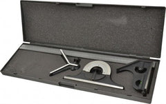 SPI - 4 Piece, 18" Combination Square Set - 1/32 & 1/64" (English/Metric) Graduation, Hardened Steel Blade, Cast Iron Center, Protractor & Square Head - Apex Tool & Supply
