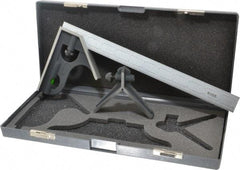 SPI - 3 Piece, 12" Combination Square Set - 1/16, 1/32, 1/64 & 1/8" (4R) Graduation, Hardened Steel Blade, Cast Iron Center & Square Head - Apex Tool & Supply