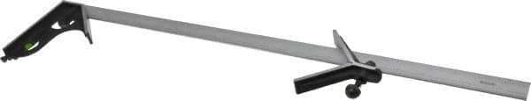 SPI - 3 Piece, 24" Combination Square Set - 1/16, 1/32, 1/64 & 1/8" (4R) Graduation, Hardened Steel Blade, Cast Iron Center & Square Head - Apex Tool & Supply