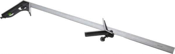 SPI - 3 Piece, 24" Combination Square Set - 1/32 & 1/64" (English/Metric) Graduation, Hardened Steel Blade, Cast Iron Center & Square Head - Apex Tool & Supply