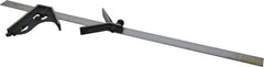 SPI - 3 Piece, 24" Combination Square Set - 1/100, 1/32, 1/50 & 1/64" (16R) Graduation, Hardened Steel Blade, Cast Iron Center & Square Head - Apex Tool & Supply