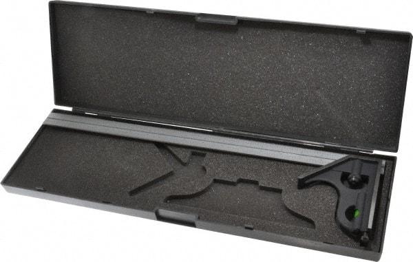 SPI - 2 Piece, 18" Combination Square Set - 1/16, 1/32, 1/64 & 1/8" (4R) Graduation, Hardened Steel Blade, Cast Iron Center & Square Head - Apex Tool & Supply