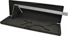 SPI - 2 Piece, 18" Combination Square Set - 1/32 & 1/64" (English/Metric) Graduation, Hardened Steel Blade, Cast Iron Square Head - Apex Tool & Supply