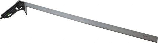 SPI - 2 Piece, 24" Combination Square Set - 1/100, 1/32, 1/50 & 1/64" (16R) Graduation, Hardened Steel Blade, Cast Iron Square Head - Apex Tool & Supply