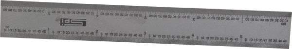 SPI - 6 Inch Long Blade, 16R Graduation Combination Square Blade - Baked Enamel Coated, 1/100, 1/64, 1/50 and 1/32 Inch Graduation - Apex Tool & Supply