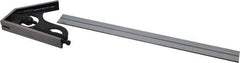 SPI - 2 Piece, 12" Combination Square Set - 1/16, 1/32, 1/64 & 1/8" (4R) Graduation, Hardened Steel Blade, Hardened Steel Square Head - Apex Tool & Supply