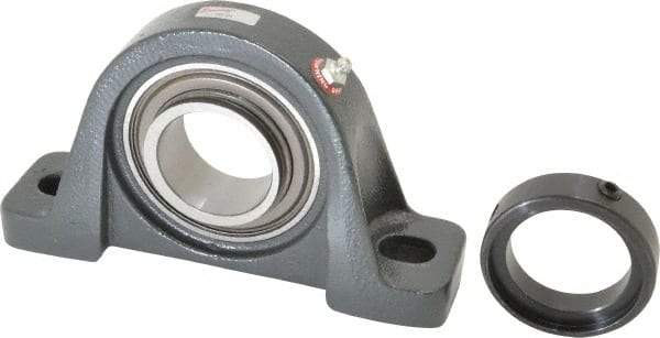 Browning - 1-15/16" ID, 8" OAL x 4-9/16" OAH Pillow Block - 5,216 Lb Static Cap, 7,889 Lb Dyn Cap, 6-3/16" Btw Mnt Hole Ctrs, 2-1/4" Base-to-Ctr Ht, Cast Iron - Apex Tool & Supply