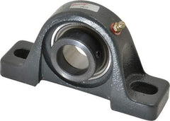 Browning - 1-3/16" ID, 6-3/16" OAL x 3-9/32" OAH Pillow Block - 2,567 Lb Static Cap, 4,381 Lb Dyn Cap, 4-5/8" Btw Mnt Hole Ctrs, 1-11/16" Base-to-Ctr Ht, Cast Iron - Apex Tool & Supply