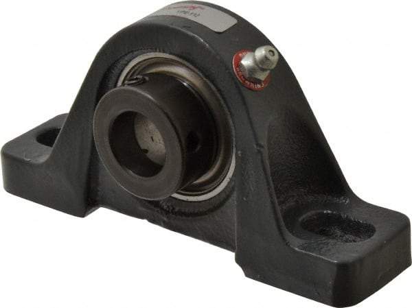 Browning - 3/4" ID, 5" OAL x 2-17/32" OAH Pillow Block - 1,444 Lb Static Cap, 2,611 Lb Dyn Cap, 3-25/32" Btw Mnt Hole Ctrs, 1-5/16" Base-to-Ctr Ht, Cast Iron - Apex Tool & Supply