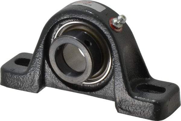 Browning - 1" ID, 5-1/2" OAL x 2-13/16" OAH Pillow Block - 1,651 Lb Static Cap, 2,801 Lb Dyn Cap, 4-1/8" Btw Mnt Hole Ctrs, 1-7/16" Base-to-Ctr Ht, Cast Iron - Apex Tool & Supply