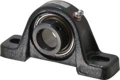 Browning - 1" ID, 5-1/2" OAL x 2-13/16" OAH Pillow Block - 1,651 Lb Static Cap, 2,801 Lb Dyn Cap, 4-1/8" Btw Mnt Hole Ctrs, 1-7/16" Base-to-Ctr Ht, Cast Iron - Apex Tool & Supply