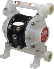 ARO/Ingersoll-Rand - 3/8" NPT, Nonmetallic, Air Operated Diaphragm Pump - PTFE Diaphragm, Polypropylene Housing - Apex Tool & Supply