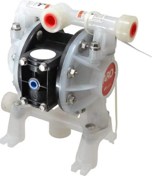 ARO/Ingersoll-Rand - 1/2" NPT, Nonmetallic, Air Operated Diaphragm Pump - Nitrile Diaphragm, Polypropylene Housing - Apex Tool & Supply