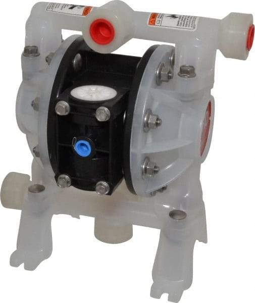 ARO/Ingersoll-Rand - 1/2" NPT, Nonmetallic, Air Operated Diaphragm Pump - Polyurethane Diaphragm, Polypropylene Housing - Apex Tool & Supply