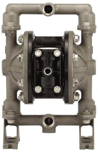 ARO/Ingersoll-Rand - 1/2" NPT, Metallic, Air Operated Diaphragm Pump - PTFE Diaphragm, Aluminum Housing - Apex Tool & Supply