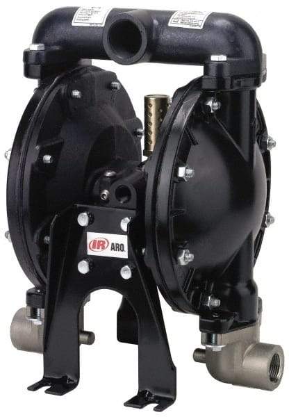 ARO/Ingersoll-Rand - 1" NPT, Metallic, Air Operated Diaphragm Pump - Nitrile Diaphragm, Aluminum Housing - Apex Tool & Supply