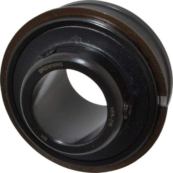 Browning - 1" ID x 2.0472" OD, 2,801 Lb Dynamic Capacity, ER Style Insert Bearing - 52100 Steel Insert, 3/4" Race Width, 1,651 Lb Static Capacity - Apex Tool & Supply