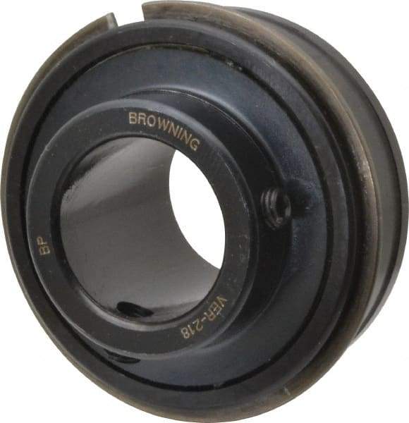 Browning - 1-1/8" ID x 2.4409" OD, 4,381 Lb Dynamic Capacity, ER Style Insert Bearing - 52100 Steel Insert, 7/8" Race Width, 2,567 Lb Static Capacity - Apex Tool & Supply