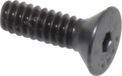 Made in USA - #4-40 UNC Hex Socket Drive, 82° Flat Screw - Alloy Steel, Black Oxide Finish, Fully Threaded, 3/8" OAL - Apex Tool & Supply