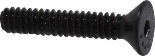 Made in USA - #4-40 UNC Hex Socket Drive, 82° Flat Screw - Alloy Steel, Black Oxide Finish, Fully Threaded, 5/8" OAL - Apex Tool & Supply