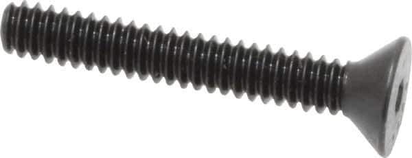 Made in USA - #4-40 UNC Hex Socket Drive, 82° Flat Screw - Alloy Steel, Black Oxide Finish, Fully Threaded, 3/4" OAL - Apex Tool & Supply