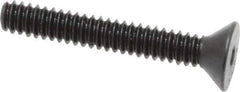 Made in USA - #4-40 UNC Hex Socket Drive, 82° Flat Screw - Alloy Steel, Black Oxide Finish, Fully Threaded, 3/4" OAL - Apex Tool & Supply