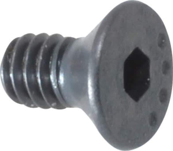 Made in USA - #5-40 UNC Hex Socket Drive, 82° Flat Screw - Alloy Steel, Black Oxide Finish, Fully Threaded, 1/4" OAL - Apex Tool & Supply