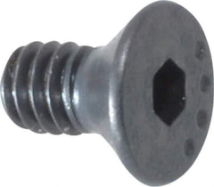 Made in USA - #5-40 UNC Hex Socket Drive, 82° Flat Screw - Alloy Steel, Black Oxide Finish, Fully Threaded, 1/4" OAL - Apex Tool & Supply