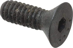 Made in USA - #5-40 UNC Hex Socket Drive, 82° Flat Screw - Alloy Steel, Black Oxide Finish, Fully Threaded, 3/8" OAL - Apex Tool & Supply