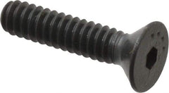 Made in USA - #6-32 UNC Hex Socket Drive, 82° Flat Screw - Alloy Steel, Black Oxide Finish, Fully Threaded, 5/8" OAL - Apex Tool & Supply