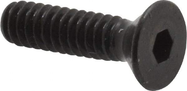Made in USA - #10-24 UNC Hex Socket Drive, 82° Flat Screw - Alloy Steel, Black Oxide Finish, Fully Threaded, 3/4" OAL - Apex Tool & Supply