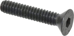Made in USA - #10-24 UNC Hex Socket Drive, 82° Flat Screw - Alloy Steel, Black Oxide Finish, Fully Threaded, 1" OAL - Apex Tool & Supply