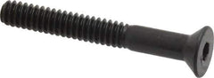 Made in USA - #10-24 UNC Hex Socket Drive, 82° Flat Screw - Alloy Steel, Black Oxide Finish, Fully Threaded, 1-1/2" OAL - Apex Tool & Supply