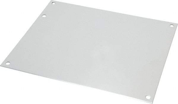 Cooper B-Line - 6-7/8" OAW x 8-7/8" OAH Powder Coat Finish Electrical Enclosure Nonperforated Panel - 10" x 8" Box, 14 Gauge Steel, Use with 1084-12CHC/1084-12CHCS/1084-12CHQRC/1084-12CHSC/1084-12LC/1084-12SC/1084-FTC/1086-12CHC/1086-12CHSC/1086-12SC - Apex Tool & Supply
