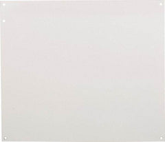 Cooper B-Line - 12-7/8" OAW x 14-7/8" OAH Powder Coat Finish Electrical Enclosure Nonperforated Panel - 16" x 14" Box, 14 Gauge Steel, Use with 161410-12CHC/16146-12CHC/16146-12CHCS/16146-12CHQRC/16146-12LC/16146-12SC/16146-FTC/16148-12CHC - Apex Tool & Supply