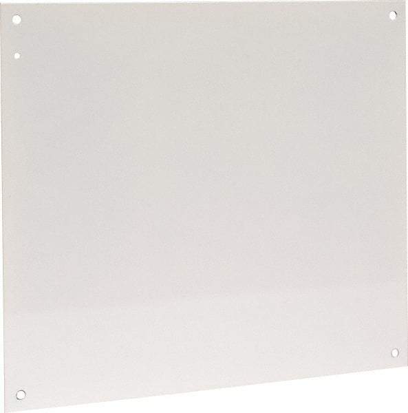 Cooper B-Line - 18-1/2" OAW x 21" OAH Powder Coat Finish Electrical Enclosure Nonperforated Panel - 24" x 20" Box, 14 Gauge Steel, Use with 24206-1/24208-1 - Apex Tool & Supply