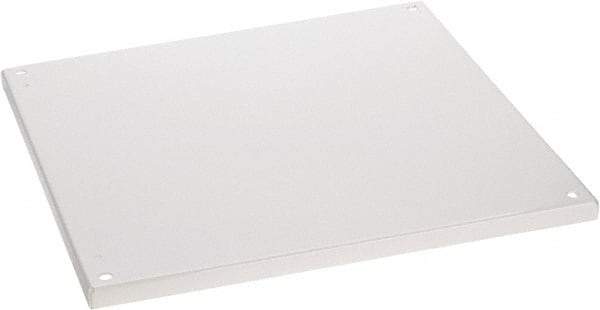 Cooper B-Line - 20-7/8" OAW x 20-7/8" OAH Powder Coat Finish Electrical Enclosure Flanged Panel - 24" x 24" Box, 12 Gauge Steel, Use with 242410-12/242412-12/242416-12/24246-12/24248-12 - Apex Tool & Supply