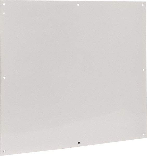 Cooper B-Line - 28-1/2" OAW x 32" OAH Powder Coat Finish Electrical Enclosure Nonperforated Panel - 36" x 30" Box, 14 Gauge Steel, Use with 363012-1/36306-1/36308-1 - Apex Tool & Supply