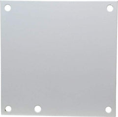 Cooper B-Line - 4-7/8" OAW x 4-7/8" OAH Powder Coat Finish Electrical Enclosure Nonperforated Panel - 6" x 6" Box, 14 Gauge Steel, Use with 664-12CHC/664-12CHQRC/664-12CHSC/664-12LC/664-12SC/664-FTC - Apex Tool & Supply
