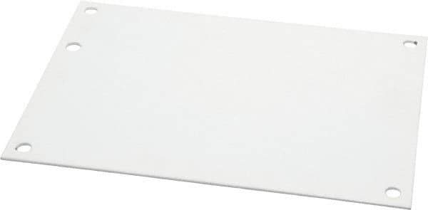 Cooper B-Line - 4-7/8" OAW x 6-7/8" OAH Powder Coat Finish Electrical Enclosure Nonperforated Panel - 8" x 6" Box, 14 Gauge Steel, Use with 863.5-12CHC/863.5-12CHQRC/863.5-12LC/863.5-12SC/864-12CHSC/864-FTC/866-12CHC/866-12CHSC/866-12SC - Apex Tool & Supply