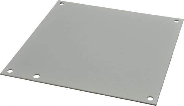 Cooper B-Line - 6-7/8" OAW x 6-7/8" OAH Powder Coat Finish Electrical Enclosure Nonperforated Panel - 8" x 8" Box, 14 Gauge Steel, Use with 884-12CHC/884-12CHSC/884-12LC/884-12SC/886-12CHC/886-12CHSC - Apex Tool & Supply