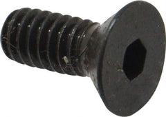 Made in USA - 1/4-20 UNC Hex Socket Drive, 82° Flat Screw - Alloy Steel, Black Oxide Finish, Fully Threaded, 5/8" OAL - Apex Tool & Supply