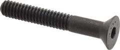 Made in USA - 1/4-20 UNC Hex Socket Drive, 82° Flat Screw - Alloy Steel, Black Oxide Finish, Fully Threaded, 1-3/4" OAL - Apex Tool & Supply